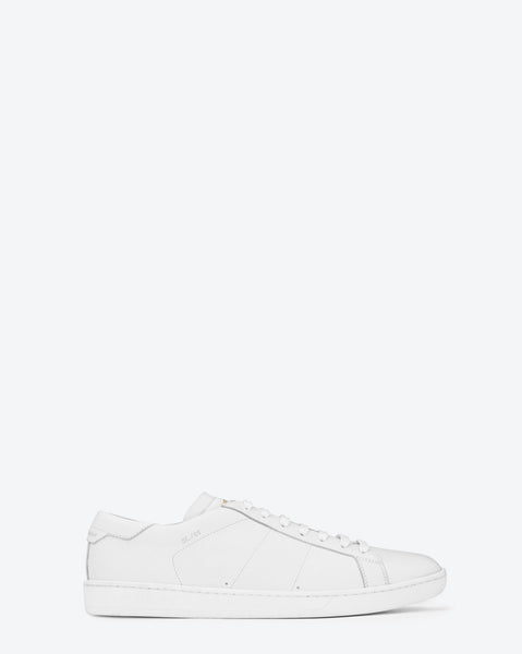 SL/01 COURT CLASSIC SNEAKERS IN OPTIC WHITE LEATHER