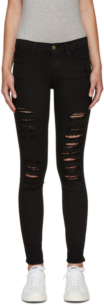 Black Ripped Le Color Jeans