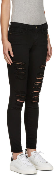 Black Ripped Le Color Jeans