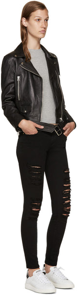 Black Ripped Le Color Jeans