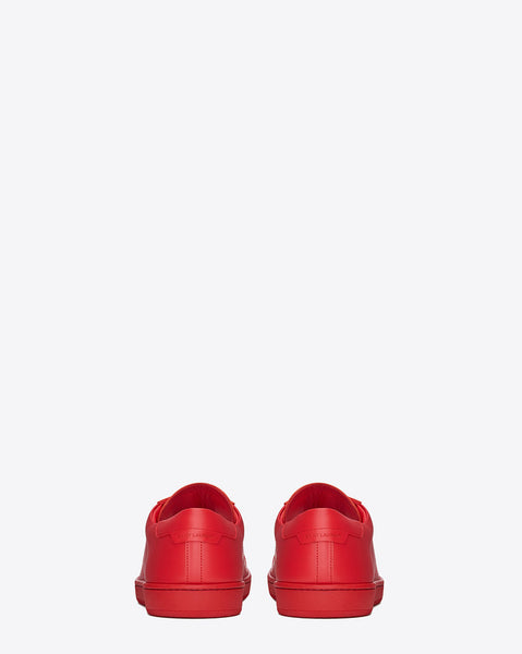 SL/01 COURT CLASSIC SNEAKER IN LIPSTICK RED LEATHER