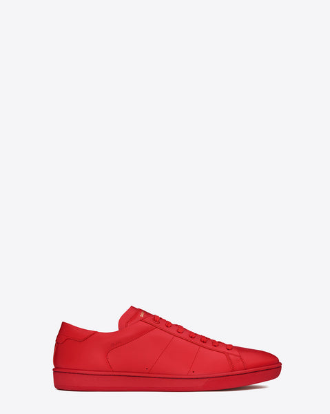 SL/01 COURT CLASSIC SNEAKER IN LIPSTICK RED LEATHER