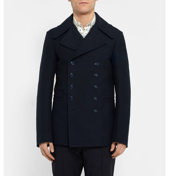 Slim-Fit Cotton Peacoat