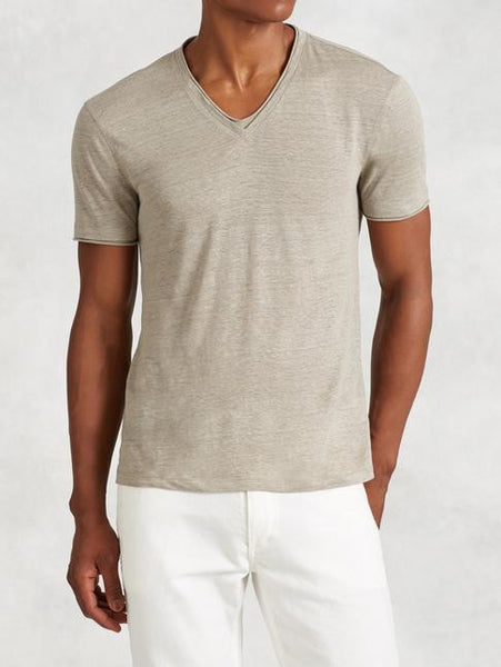 Linen V-Neck Tee